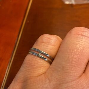 Russian silver ring, size 6.5